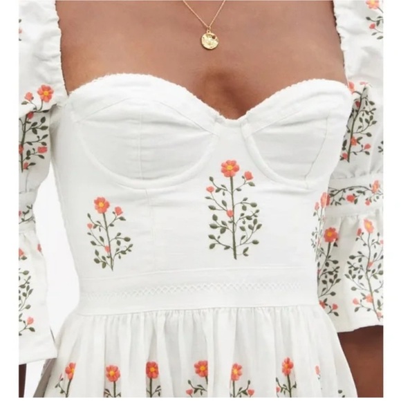 Very Rare AGUA BENDITA CEDRO MARGARITA IVORY MAXI DRESS Small - Picture 3 of 13